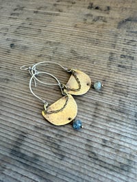 Image 4 of Luana Mixed Metals earrings. n39