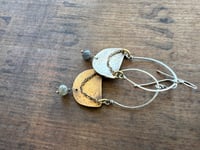 Image 7 of Luana Mixed Metals earrings. n39
