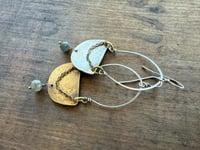 Image 10 of Luana Mixed Metals earrings. n39