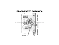 Image 1 of Fragmented Botanica | Grungy Botanical Red Rubber Stamp Sheet for Mixed Media (4 Stamps)
