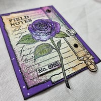 Image 2 of Fragmented Botanica | Grungy Botanical Red Rubber Stamp Sheet for Mixed Media (4 Stamps)