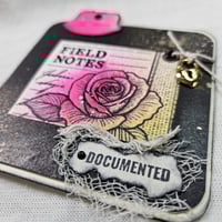 Image 3 of Fragmented Botanica | Grungy Botanical Red Rubber Stamp Sheet for Mixed Media (4 Stamps)