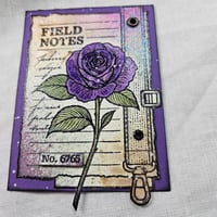 Image 4 of Fragmented Botanica | Grungy Botanical Red Rubber Stamp Sheet for Mixed Media (4 Stamps)