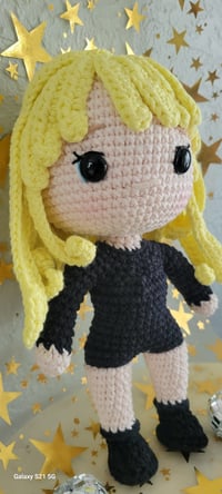 Image 4 of Handmade Crochet Doll – Pop Star Inspired | Blonde Hair