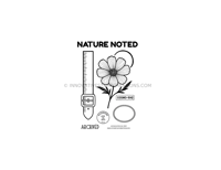 Image 1 of 🌸Nature Noted | Red Rubber Stamp Sheet for Botanical Journals + Field Ephemera (6 Stamps)