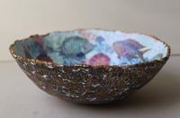 Image 6 of Paper Mache Bowl with Fish, Jellyfish and Seashells Decoupage - Coastal Style Decor