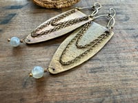 Image 7 of Alisha statement earrings . Solid brass construction n.11