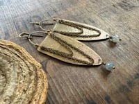 Image 4 of Alisha statement earrings . Solid brass construction n.11