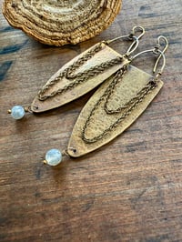Image 1 of Alisha statement earrings . Solid brass construction n.11