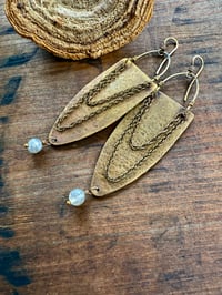 Image 10 of Alisha statement earrings . Solid brass construction n.11