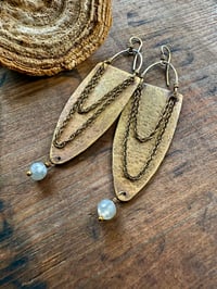 Image 12 of Alisha statement earrings . Solid brass construction n.11