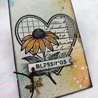 Image 2 of Joy & Grit | Faith-Based Red Rubber Stamp Sheet for Devotional Journaling + Prayer Cards (9 Stamps)