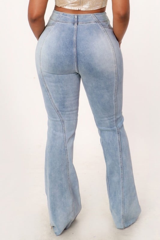 Image of High Rise Bell Bottom Jeans 