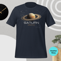 Image 3 of Saturn Print T-Shirt – Bright, Vibrant Space Style for Sci-Fi Fans 