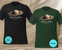 Image 5 of Saturn Print T-Shirt – Bright, Vibrant Space Style for Sci-Fi Fans 