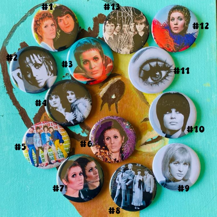 Image of Julie Driscoll button collection 