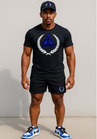 Image 1 of Air Jordan  1 Low True Blue Black T Shirt by I AM THE THRONE 