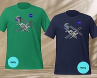 Image 2 of International Space Station T-Shirt- Unisex Tee with Earth Graphic