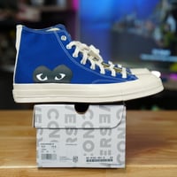 Image 2 of Converse Chuck Taylor All Star 70 Hi Comme des Garcons PLAY Blue Quartz
