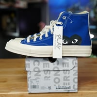 Image 1 of Converse Chuck Taylor All Star 70 Hi Comme des Garcons PLAY Blue Quartz