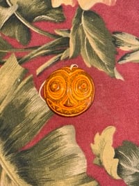 Image 3 of Round Face Pendant - Orange