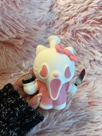 Image 1 of Pink Scream Hello Kitty Silicone Bong Halloween Tobacco Pipe Girly Hand Pipe