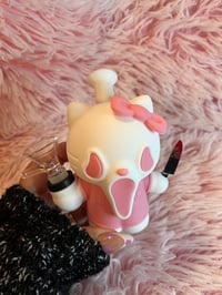Image 4 of Pink Scream Hello Kitty Silicone Bong Halloween Tobacco Pipe Girly Hand Pipe