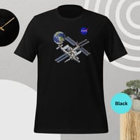 Image 1 of International Space Station T-Shirt- Unisex Tee with Earth Graphic