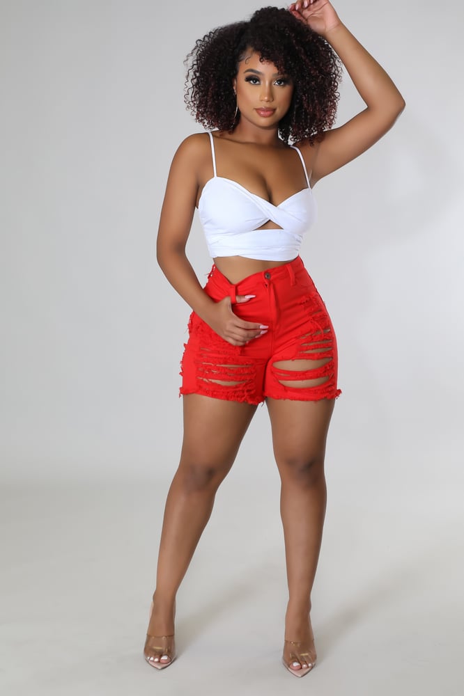 Image of Destroyed Babe Shorts 