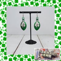 Silver Clover Scale Earrings