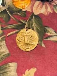 Image 4 of Round Tiki Face Pendant