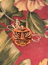 Image 3 of Round Tiki Face Pendant