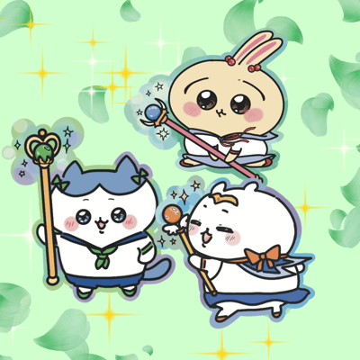 Image of Chiikawa Pretty Guardian Die Cut Stickers