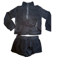 matching teddy bear black loungewear set