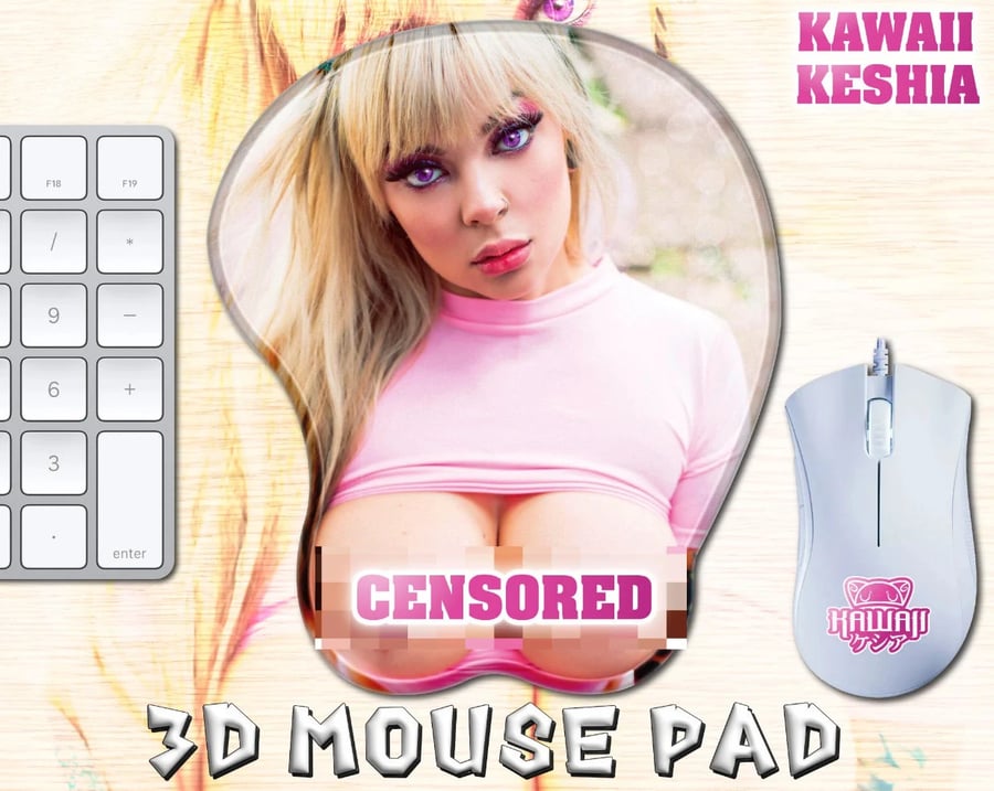 Image of Official Kawaii Keshia Basketball 3D Oppai Wrist Support Mouse Pad - Mature