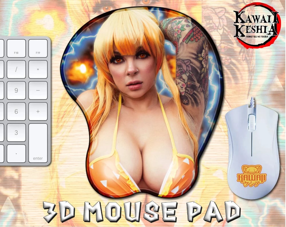 Image of Official Kawaii Keshia Zenitsu 3D Oppai Wrist Support Mouse Pad - Mature