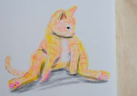 Image 2 of Kitty Side Eye Risograph Print