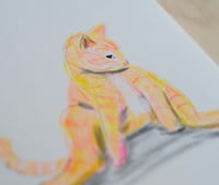 Image 3 of Kitty Side Eye Risograph Print