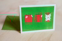 Image 3 of Apple of My Eye Risograph Greeting Card