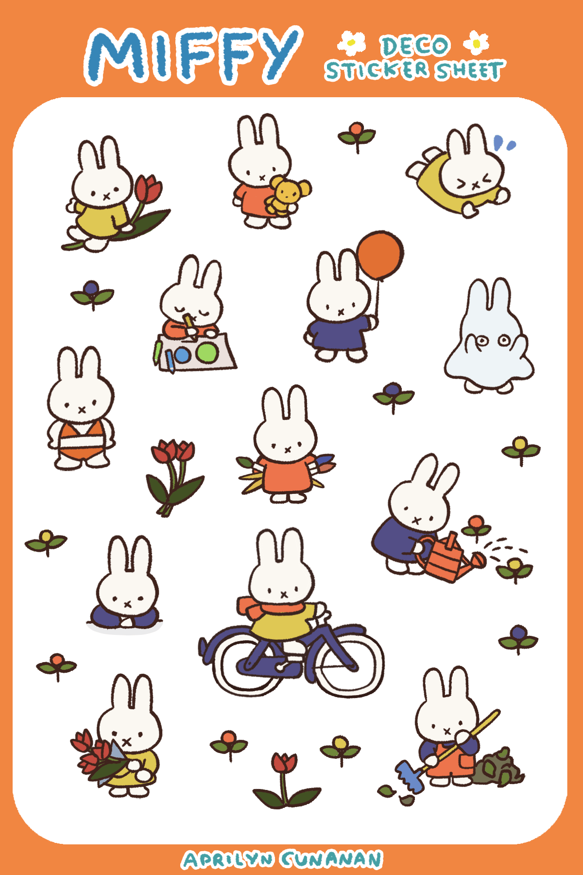 Image of Miffy Deco Sticker Sheet