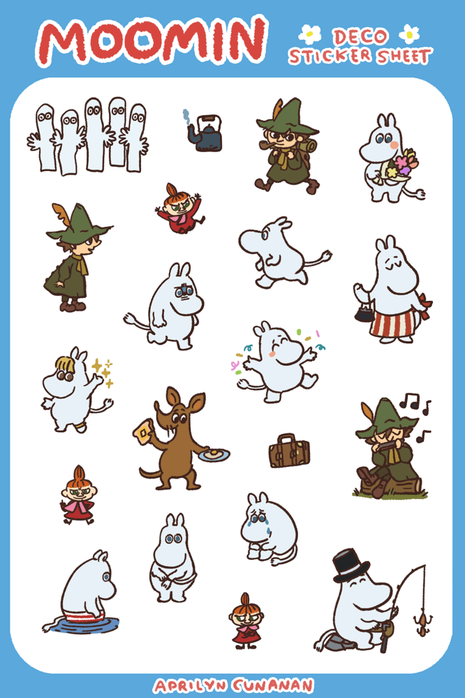 Image of Moomin Deco Sticker Sheet
