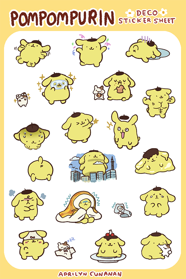 Image of Pompompurin Deco Sticker Sheet