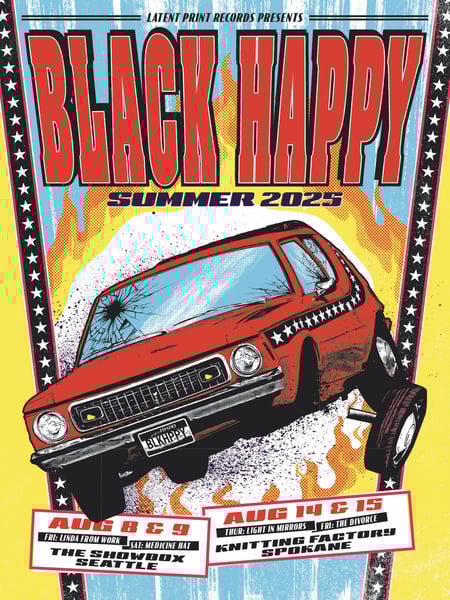 Image of [PRE-ORDER] Black Happy 2025 Tour Poster 
