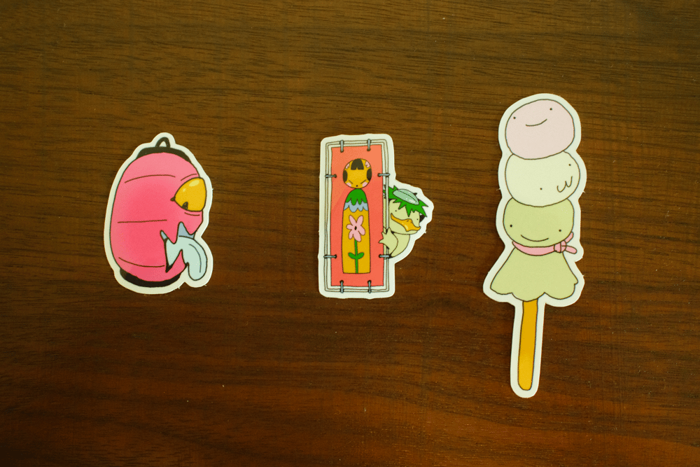 Image of Pack de 3 stickers "Lait vers crayon"