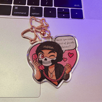 Image 1 of "Jacob's Ladder?" LT Keychain, 2.5" Glitter Front, Double Sided