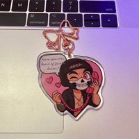 Image 2 of "Jacob's Ladder?" LT Keychain, 2.5" Glitter Front, Double Sided