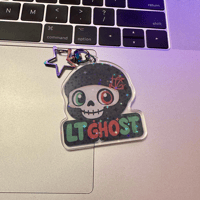 Image 1 of "LT Ghost" Holographic Keychain, 2.5" Holo Front, Double Sided
