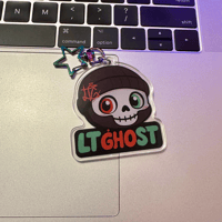 Image 2 of "LT Ghost" Holographic Keychain, 2.5" Holo Front, Double Sided