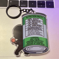 Image 2 of LT Canned Beans Shaker Keychain, 3.5" Double Sided