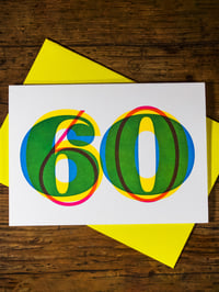 Image 6 of 60th birthday | letterpress card